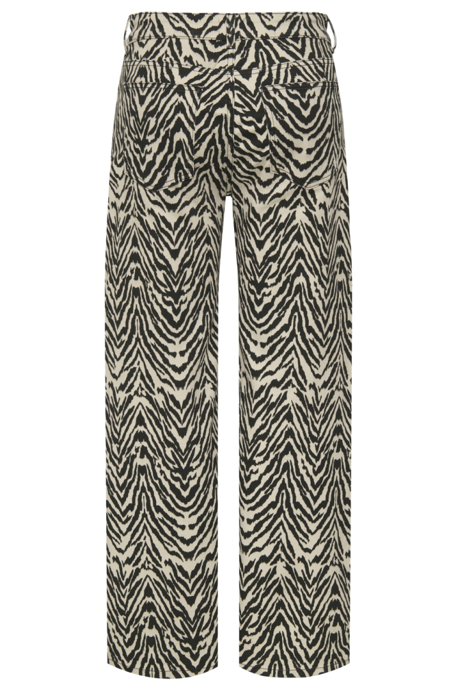 JDYVANESSA HW PANT WVN EXP 15358435 ECRU/BLACK ZEBRA